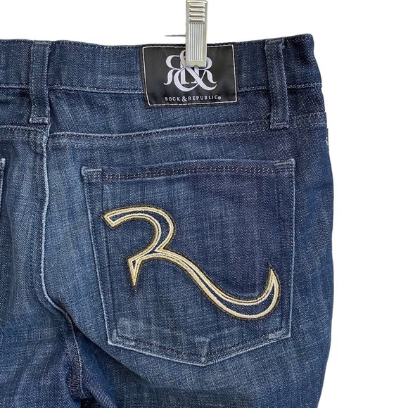 Rock & Republic Stella Dark Indigo Blue Jeans Size 30 - Picture 4 of 8